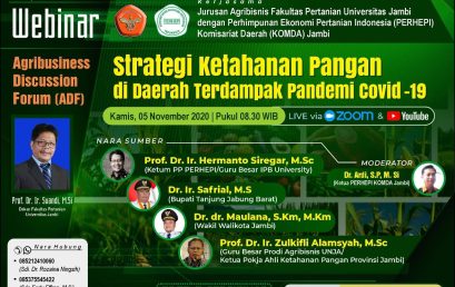 Agribusiness Discussion Forum (ADF) Jurusan Agribisnis Faperta UNJA-PERHEPI Komisariat Daerah Jambi