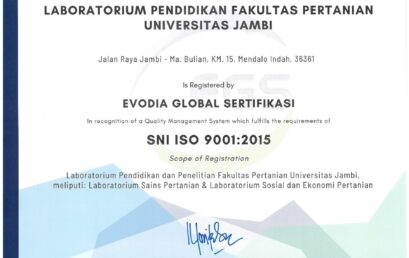 Pertama di UNJA, Seluruh Prodi S1 dan Laboratorium di Fakultas Pertanian Meraih ISO 21001:2018 dan ISO 9001:20