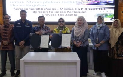 FAKULTAS PERTANIAN UNIVERSITAS JAMBI SECARA RESMI MENJALIN KERJASAMA DENGAN PERUSAHAAN SKK MIGAS – MEDCO E&P GRISSIK Ltd.