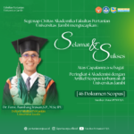 BANGGA! Dekan Fakultas Pertanian UNJA Raih Peringkat 4 Akademisi dengan Artikel Scopus Terbanyak
